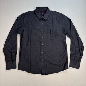 UNTUCKit Chambray Shirt Men's‎ M Gray Slim Fit Pocket 100% Cotton Button Up